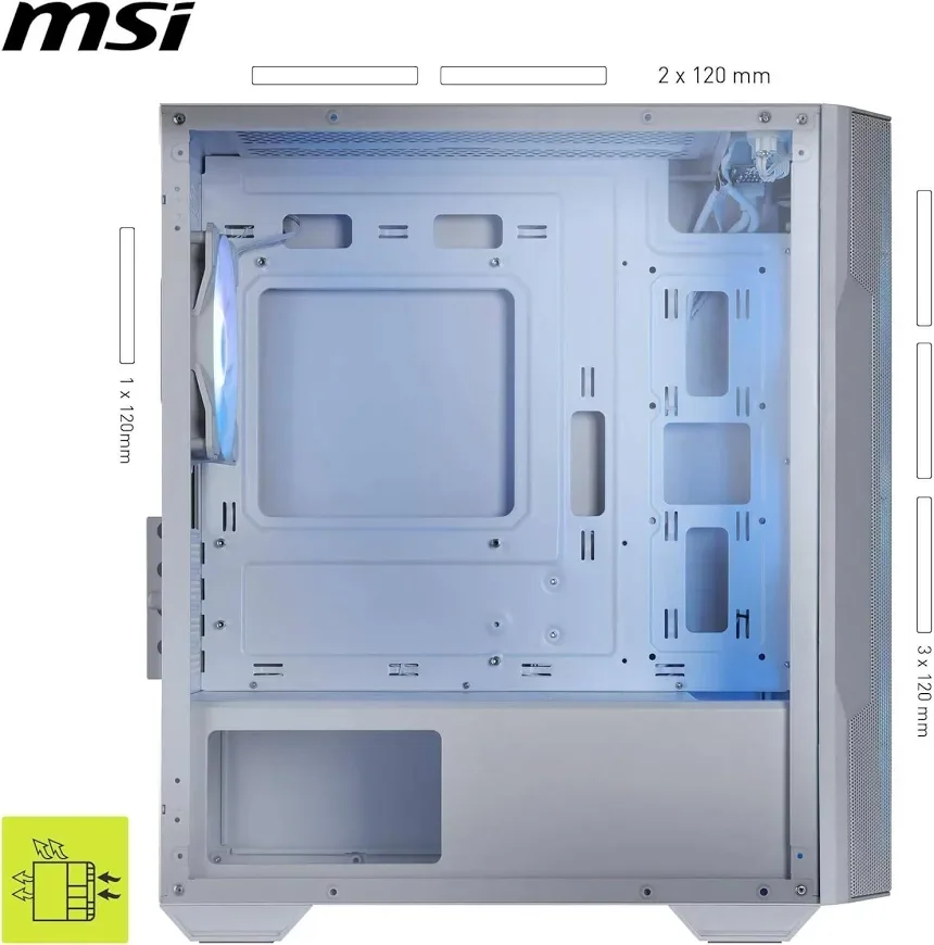 MSI MAG FORGE M100R WHITE mATX - vue 5
