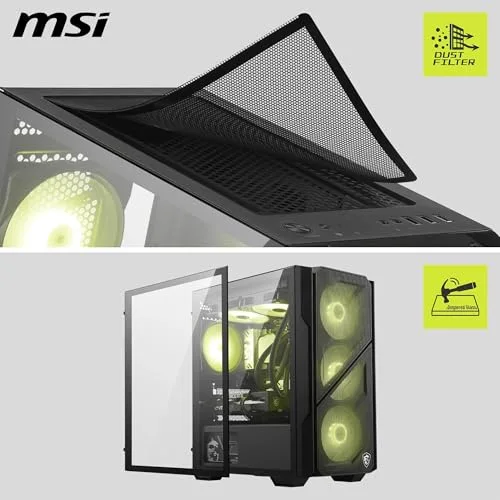 MSI MAG FORGE M110R mATX RGB - vue 3