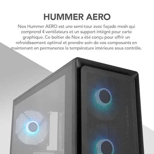 Nox Hummer AERO ATX RGB - vue 2