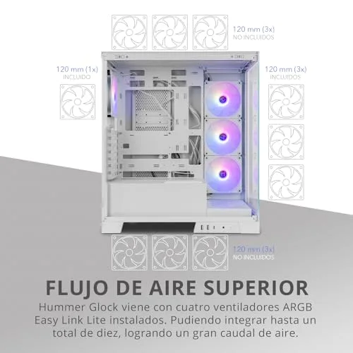NOX Hummer GLOCK ARGB ATX - vue 4