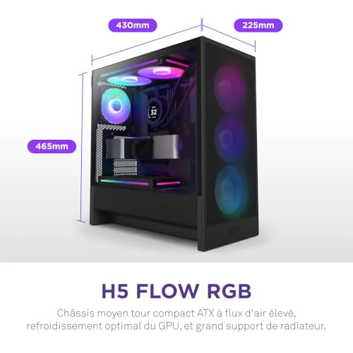 NZXT H5 Flow ATX RGB - vue 2