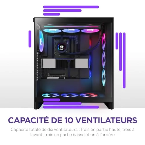 NZXT H7 Flow ATX RGB - vue 7