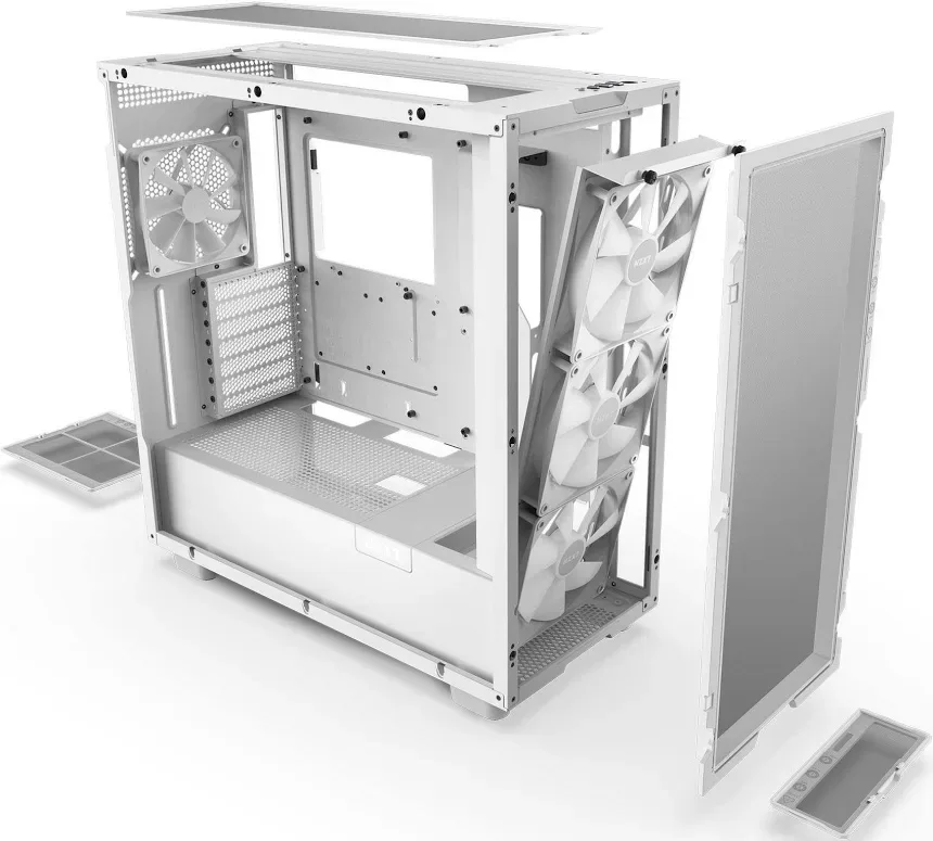 NZXT H7 Flow ATX RGB White - vue 5