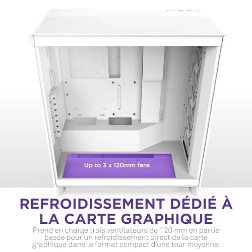 NZXT H7 Flow ATX White - vue 2
