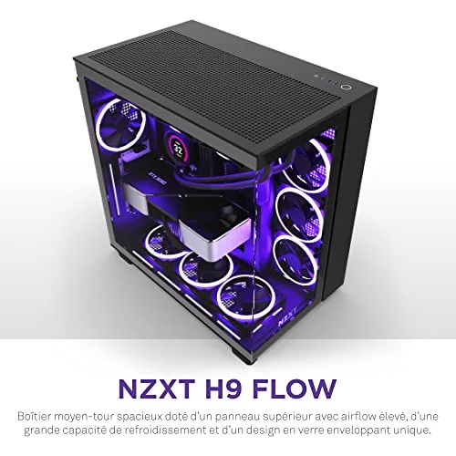 NZXT H9 Flow ATX White - vue 2