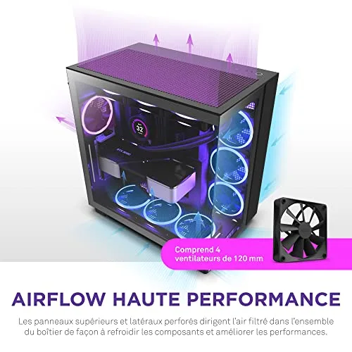 NZXT H9 Flow ATX White - vue 3
