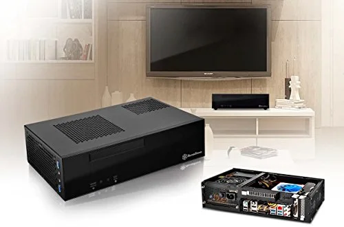 SilverStone SST-ML09B - Milo Boîtier PC Slim silencieux HTPC Mini-ITX noir - vue 2