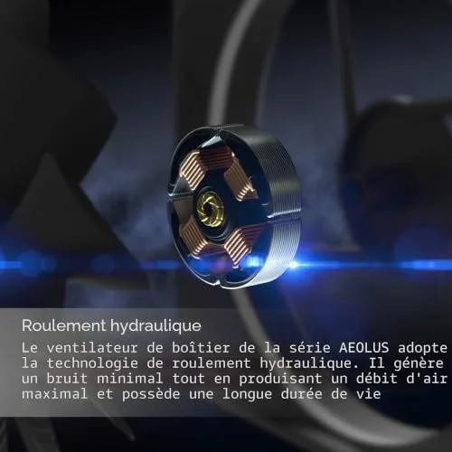Ventilateur Boîtier PC - Gamdias - Aeolus M3 RGB - 12 cm - Noir - RGB - vue 5
