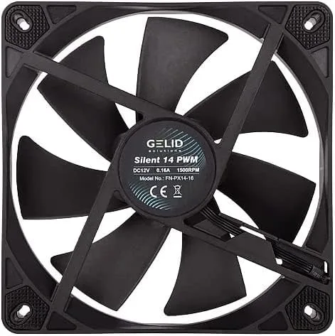 Ventilateur Boîtier PC Gelid Solutions Silent 14 PWM - noir - 140x140x25 mm/12 V - vue 4