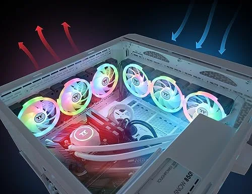 Ventilateur pour boitier PC - THERMALTAKE - SWAFAN EX12 ARGB Sync - Blanc - 3x120mm A-RGB - 5626-5711CFM - vue 7