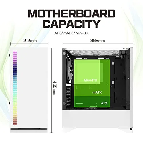 ZALMAN BOITIER PC S5 - Moyen Tour - Blanc - Verre trempé - Format ATX (S5TGWH) - vue 5