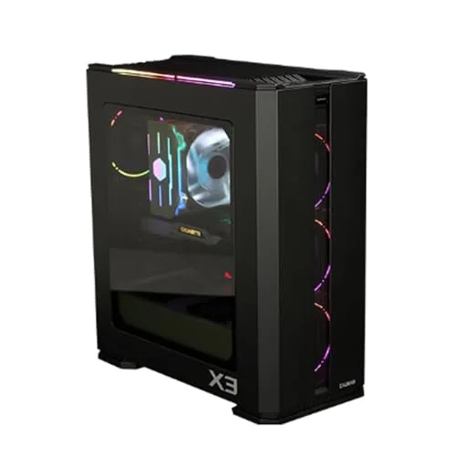 ZALMAN BOITIER PC X3 - Moyen Tour - RGB - Noir - Verre trempé - Format ATX (X3BK) - vue 3