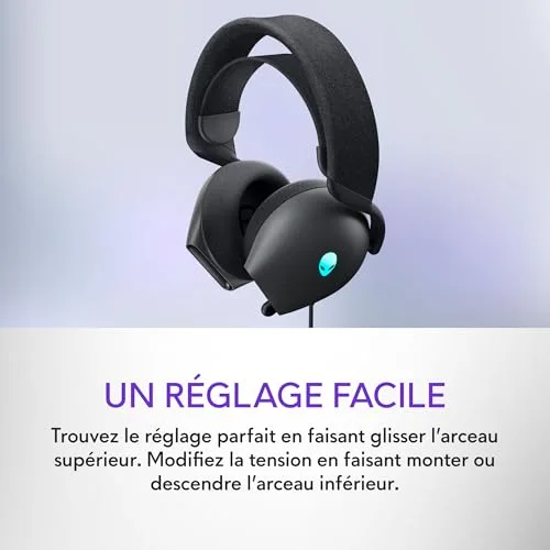 Alienware AW520H Casque Gaming Filaire Dark Side of The Moon 40mm - vue 6