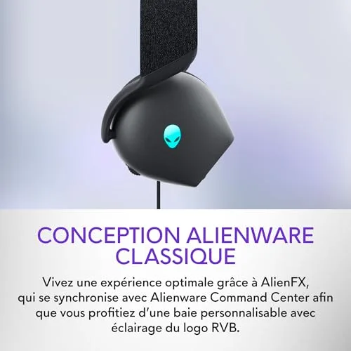 Alienware AW520H Casque Gaming Filaire Dark Side of The Moon 40mm - vue 8