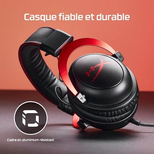 Casque Gamer Filaire - HyperX Cloud II - pour PC & console - Noir/Rouge - vue 3