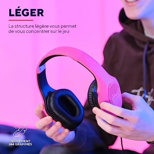 Trust GXT 415 Zirox Casque gaming léger 50 mm - vue 2