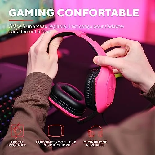 Trust GXT 415 Zirox Casque gaming léger 50 mm - vue 5