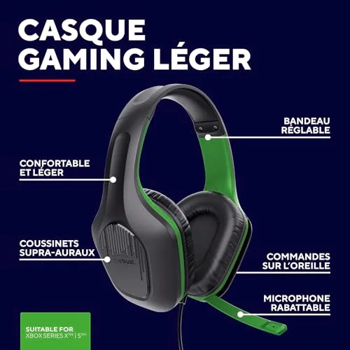 Trust GXT 415X Zirox Casque Gaming Filaire 3.5 mm Léger - vue 2