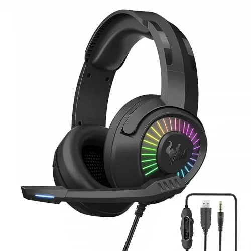 OVLENG GT67 casque gamer LED filaire 40 mm