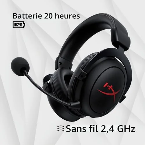 Casque Gamer Sans Fil - HYPERX - Cloud Core - Circum-aural - Réduction de bruit - Noir - vue 3