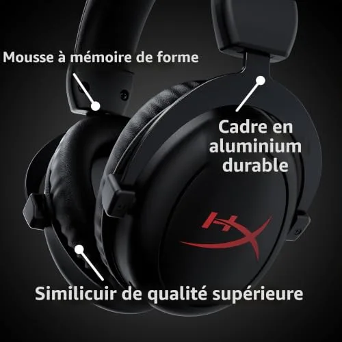 Casque Gamer Sans Fil - HYPERX - Cloud Core - Circum-aural - Réduction de bruit - Noir - vue 4