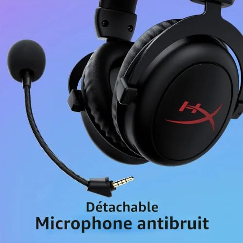 Casque Gamer Sans Fil - HYPERX - Cloud Core - Circum-aural - Réduction de bruit - Noir - vue 5