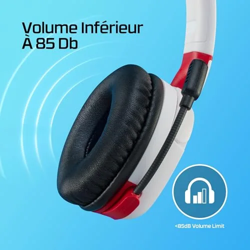 Casque Gamer Sans Fil - HyperX Cloud Mini - pour PC & console - Blanc - vue 3