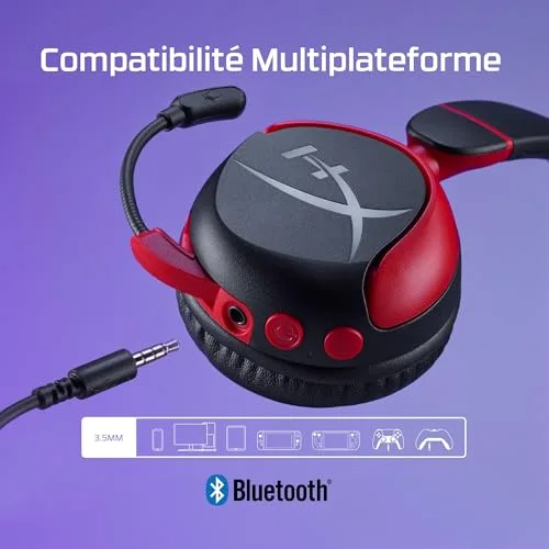 Casque Gamer Sans Fil - HyperX Cloud Mini - pour PC & console - Blanc - vue 5