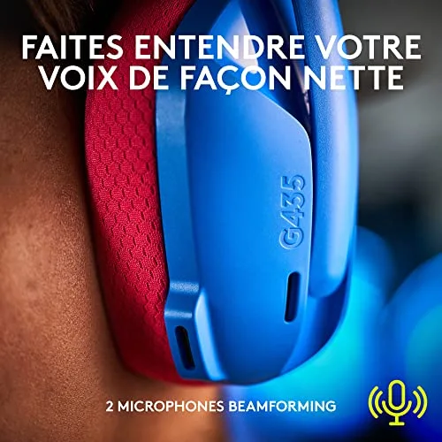 Logitech G435 Lightspeed Bleu Sans-fil Bluetooth 18h - vue 6