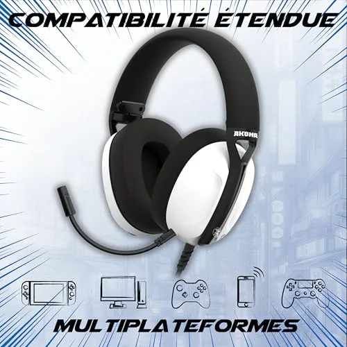 AKUMA SEINEN H03 Casque Gaming Filaire Ultra Léger 40 mm - vue 5