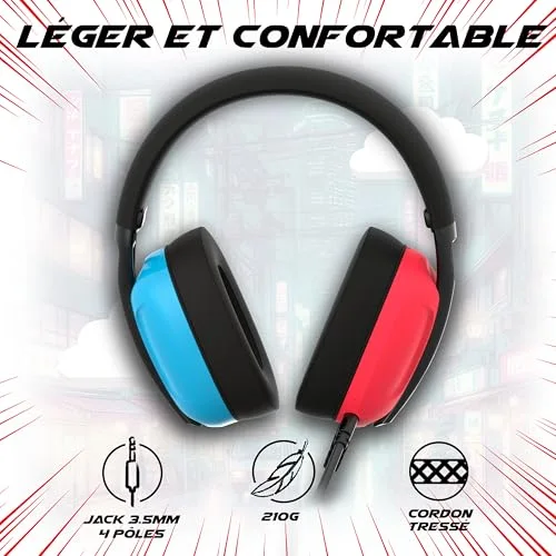 AKUMA SEINEN H03 Rouge/Bleu Filaire Jack 3.5mm - vue 2