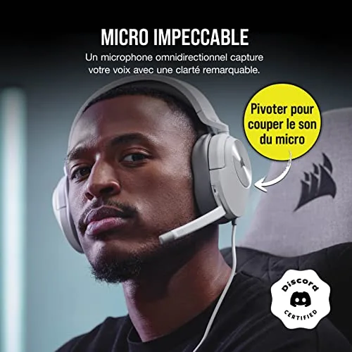 Corsair HS55 Surround Blanc Filaire 7.1 Dolby - vue 3
