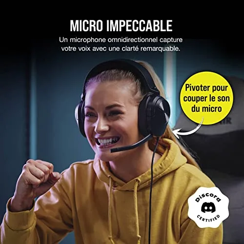 Corsair HS55 Surround Carbone Filaire Dolby Audio 7.1 - vue 3