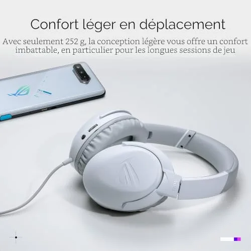 ASUS ROG Strix Go Core Moonlight White 3.5mm 40mm - vue 7