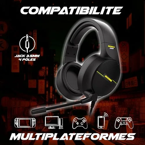 AKUMA SEINEN H02 Casque Gaming Filaire Stéréo 40mm - vue 5