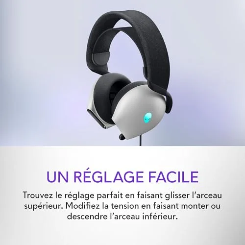 Alienware AW520H Casque Gaming Filaire Blanc Dolby Atmos - vue 4