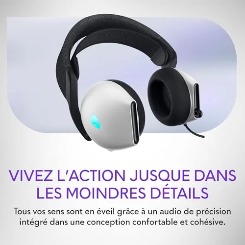 Alienware AW520H Casque Gaming Filaire Blanc Dolby Atmos - vue 8
