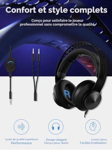 Casque Gaming LENOVO Legion H300 Stereo - Casque micro avec Répartiteur audio - vue 3