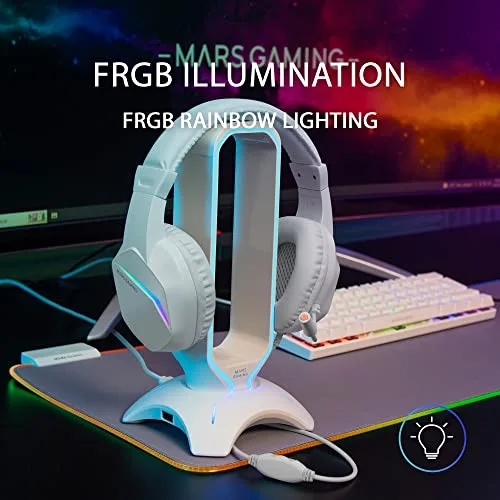 Mars Gaming MH122 Blanc Circum-aural FRGB 50 mm - vue 2