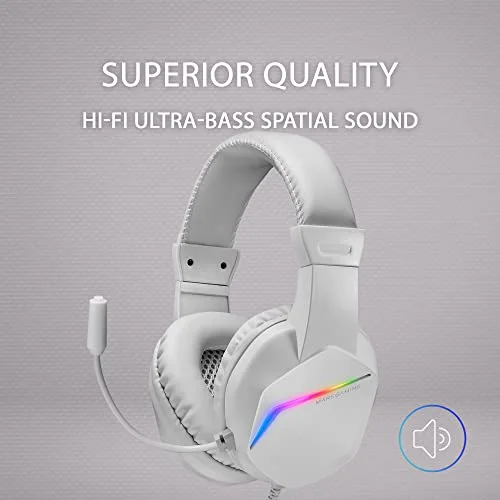 Mars Gaming MH122 Blanc Circum-aural FRGB 50 mm - vue 4