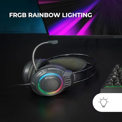 Mars Gaming MH124 Casque Gaming FRGB Rainbow Micro Flexible - vue 2