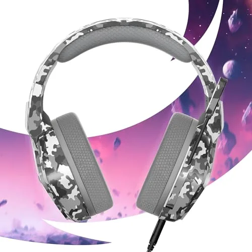 Oniverse Nebula Urban Camo Casque Gaming Filaire 50mm LED - vue 3