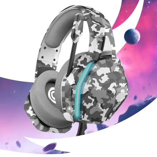 Oniverse Nebula Urban Camo Casque Gaming Filaire 50mm LED - vue 5