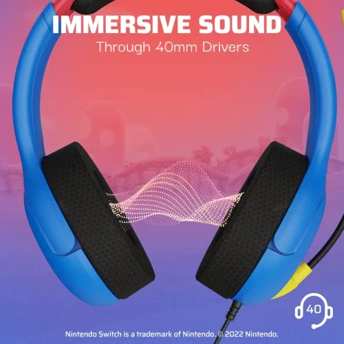 Casque Gaming - PDP - Airlite Super Mario - Léger - Son Puissant - Confort Optimal - vue 2