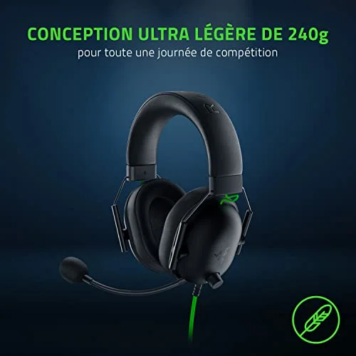 Razer BlackShark V2 X USB Noir 50mm TriForce - vue 5