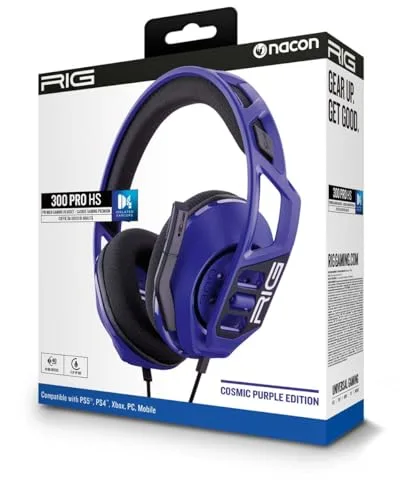 Nacon RIG 300 PRO HS Cosmic Purple Filaire 40mm - vue 3