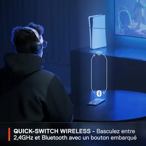 SteelSeries Arctis Nova 5P Noir 60h Autonomie Micro ClearCast 2.X - vue 3