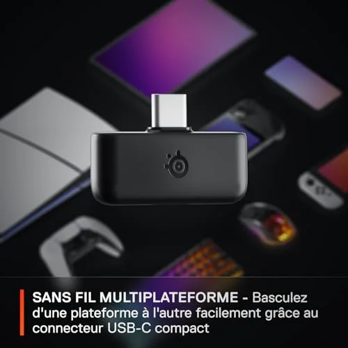 SteelSeries Arctis Nova 5P Noir 60h Autonomie Micro ClearCast 2.X - vue 6