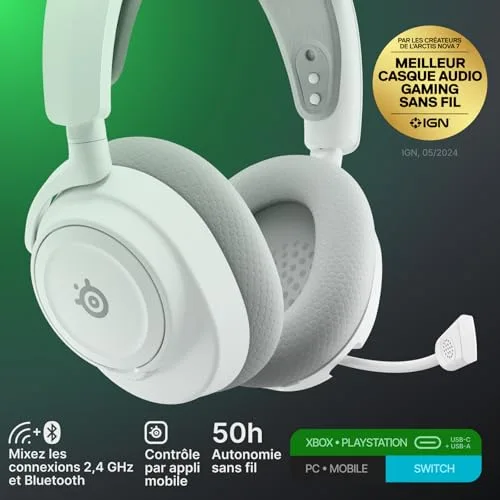 SteelSeries Arctis Nova 7X Gen 2 Sans-fil 50h Bluetooth 5.3 - vue 2