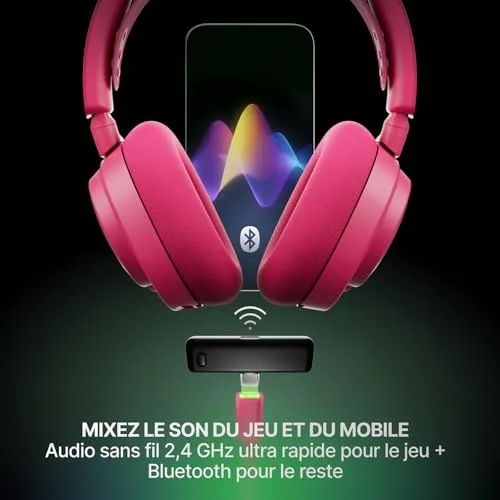 SteelSeries Arctis Nova 7X Gen 2 Magenta 50h Bluetooth USB-C - vue 4